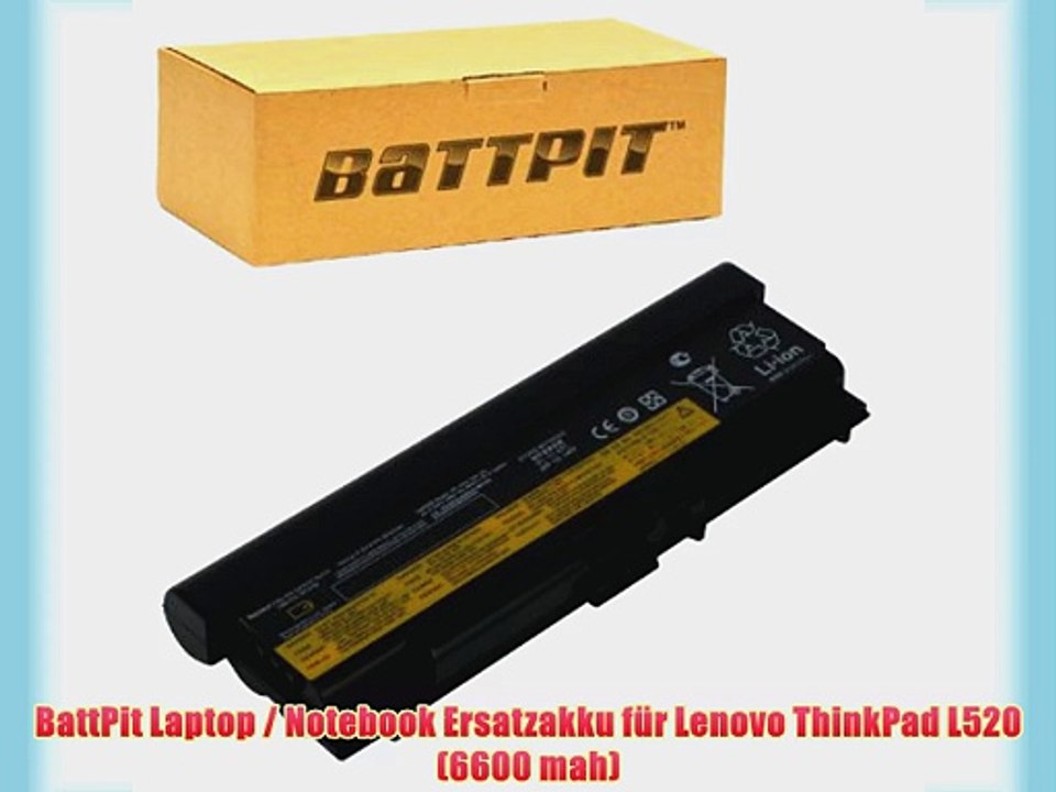 BattPit Laptop / Notebook Ersatzakku f?r Lenovo ThinkPad L520 (6600 mah)