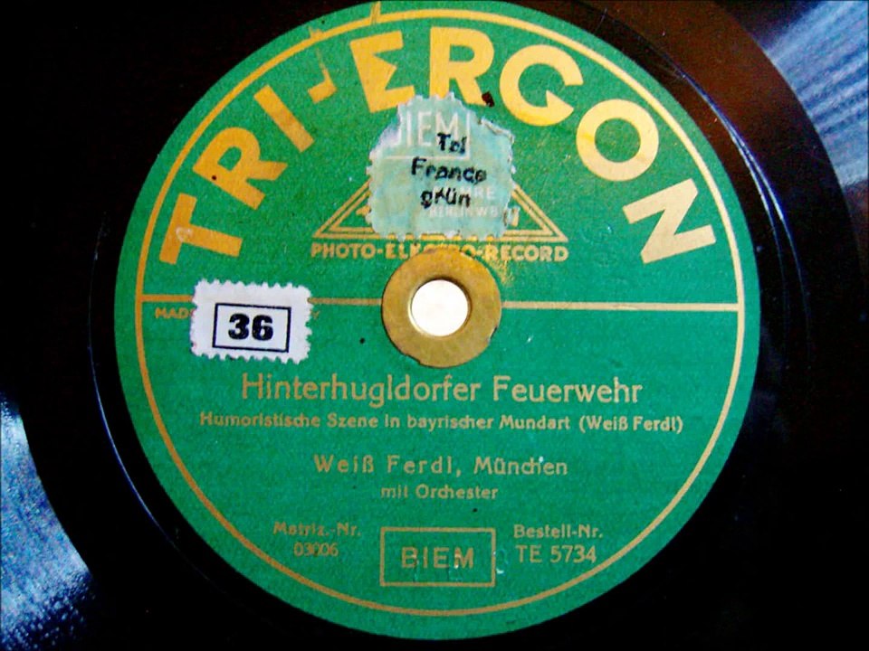 Weiß Ferdl - Hinterhugldorfer Feuerwehr - humoristische Szene 1929