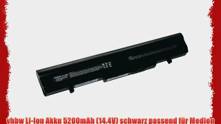 vhbw Li-Ion Akku 5200mAh (14.4V) schwarz passend f?r Medion Akoya E6224 E6226 MD97994 MD98009