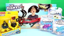 Imaginext Batman & Disney Pixar Cars Mater Go Swimming Lil' Fishys Pirate Ship Fish Toys