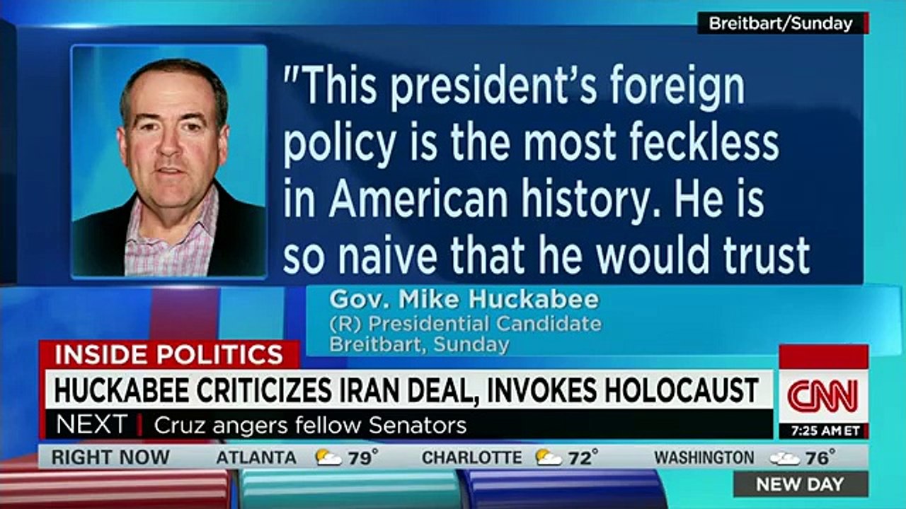 Huckabee invokes the Holocaust