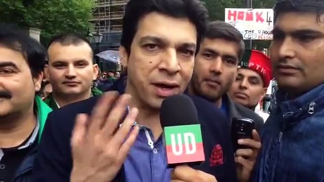 Faisal Vawdas message from protest against Altaf Hussain in London