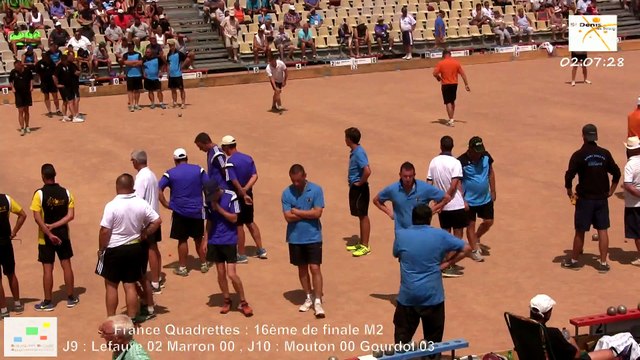 Huitièmes de finale M2, France Quadrettes, Sport Boules, Saint-Denis-lès-Bourg 2015