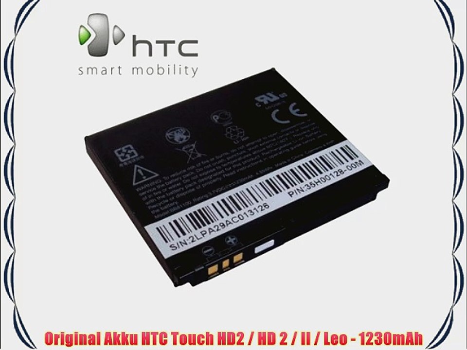 Original Akku HTC Touch HD2 / HD 2 / II / Leo - 1230mAh