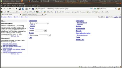 koha: adding a new user