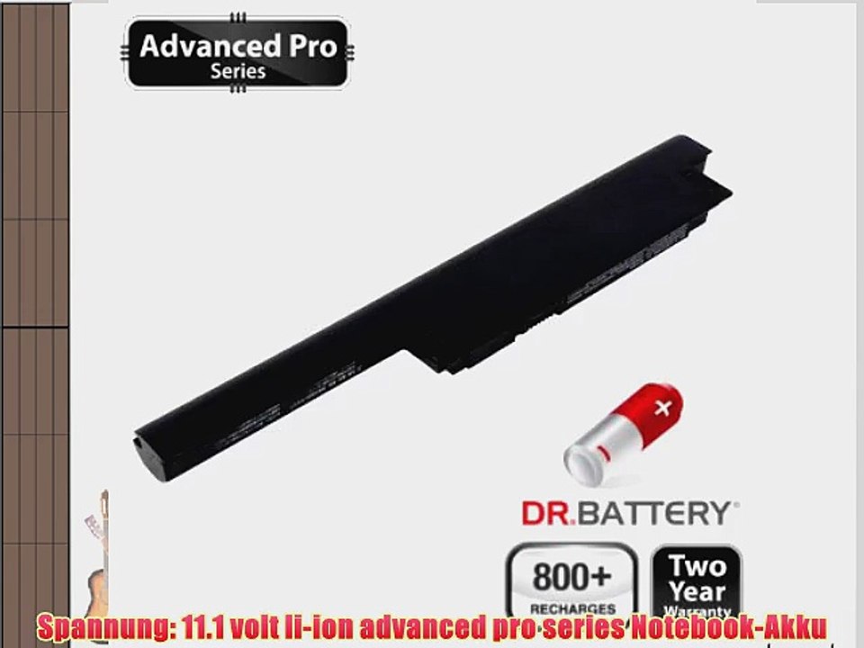 Dr. Battery Advanced Pro Series Notebook Akku f?r Sony VPCEG38EC (4400 mah) 800  Ladezyklen.