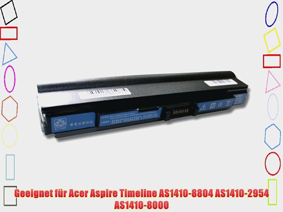 vhbw Li-Ion Akku 6600mAh (10.8V) in schwarz black passend f?r Acer Aspire Timeline AS1410-8804