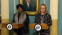 Secretary Clinton Meets With Liberian President Sirleaf