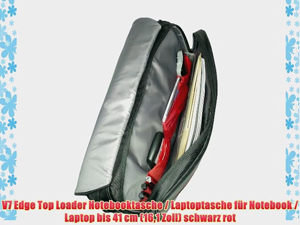 V7 Edge Top Loader Notebooktasche / Laptoptasche f?r Notebook / Laptop bis 41 cm (161 Zoll)