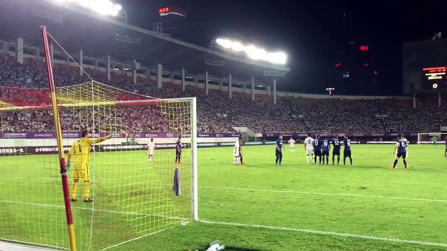 James Rodriguez amazing free-kick from another perspective