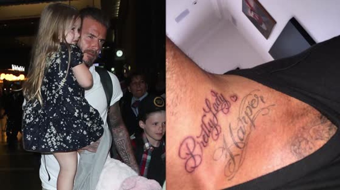 David Beckham lässt sich zu ehren seiner Tochter tätowieren