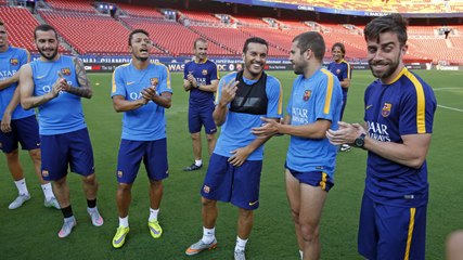 FC Barcelona training session: last session in the USA