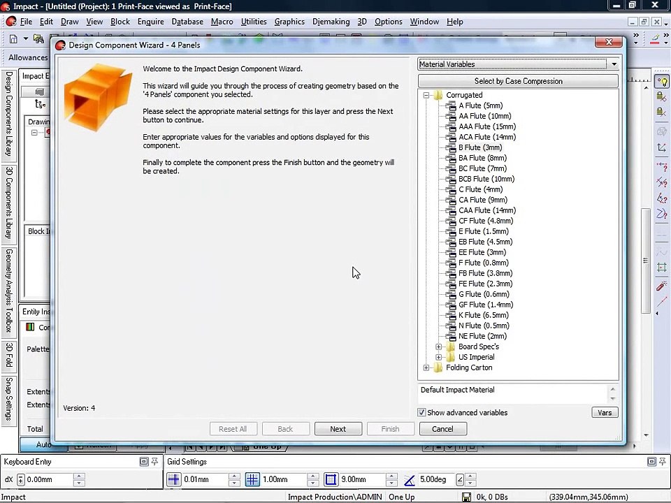 Impact CAD/CAM Packaging Design Software Design Components
