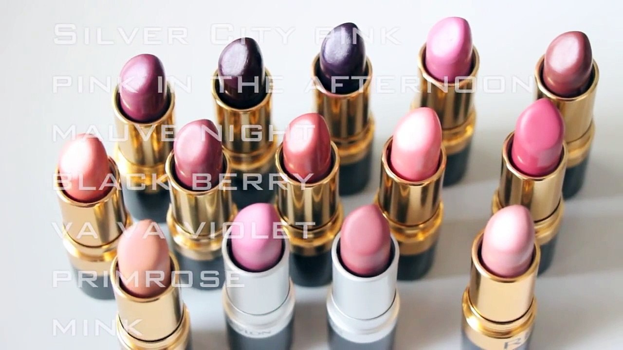 Revlon Super Lustrous Lipstick 14 Colors Swatches on lips