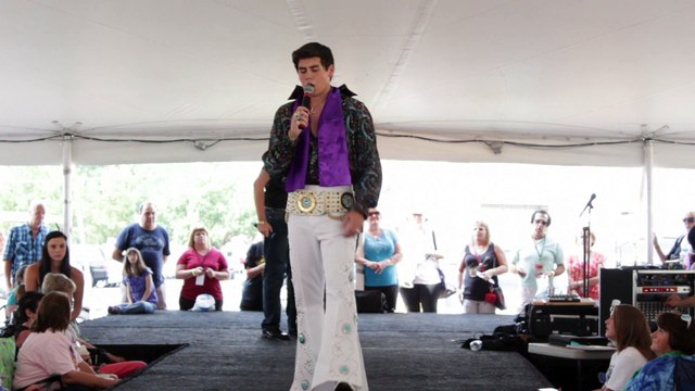Austin irby, Cote Deonath and Taylor Rodriguez sing 'Can't Help Falling In Love' Elvis Week 2014