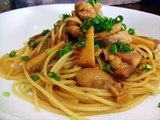 Bamboo shoots and chicken pasta recipe 筍と鶏肉の和風パスタのレシピ・作り方