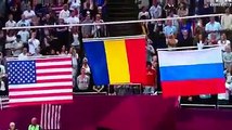 London 2012. Sandra Izbasa of Romania wins Olympic gold medal in women's vault.