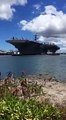 USS Carl Vinson as it leaves Pearl Harbor #periscope #Hawaii