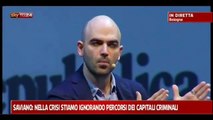 Roberto Saviano: commistione fra criminalità organizzata e potere politico-economico.