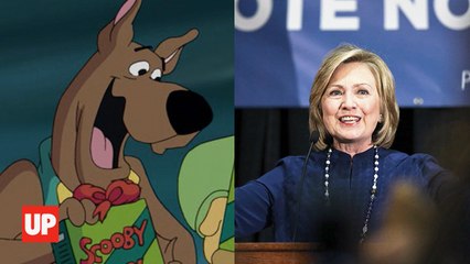 Hilary Clinton Rides Scooby Doo Van