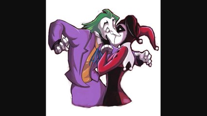 Joker kisses Harley Quinn - Easy Speed Painting - Because of You