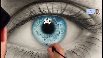 Speed Painting - How to draw a realistic Eye | HD Art Video