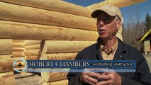 Energy efficient log cabin construction workshop