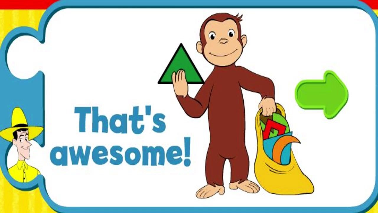 Curious George I Love Shapes Cartoon Animation PBS Kids Game Play Walkthrough