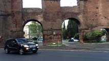 【イタリア】 ローマの路面電車 その3 ポルタマッジョーレ広場　Tram of Rome Piazza Di Porta Maggiore, Italy (2014.4)