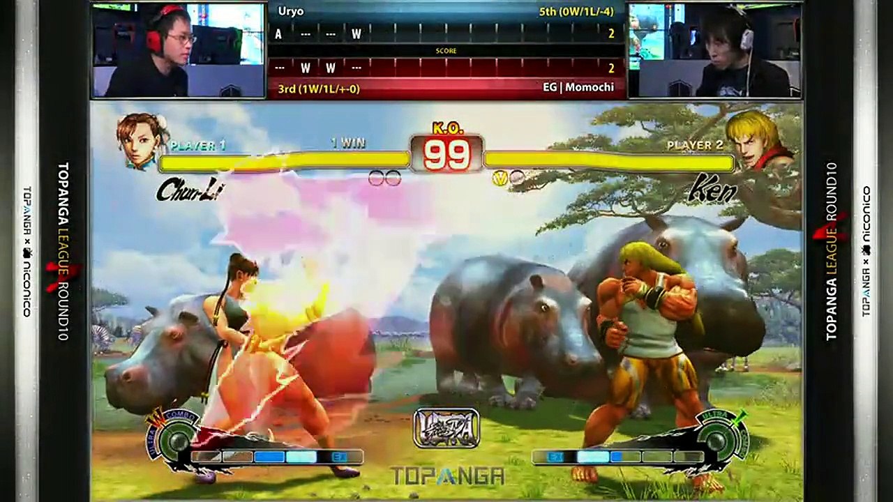 USF4 - Uryo (ChunLi) vs Momochi (Ken) - TL4A Round11 Battle1