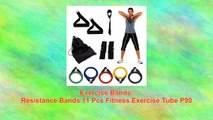 Resistance Bands 11 Pcs Fitness Exercise Tube P90