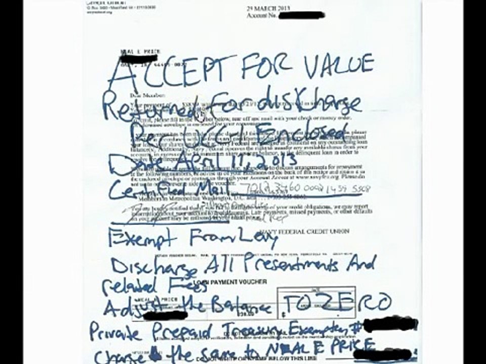 PROOF THAT A4V WORKS! DISCHARGE DEBT