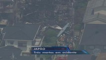 Queda de avião deixa três mortos em Tóquio