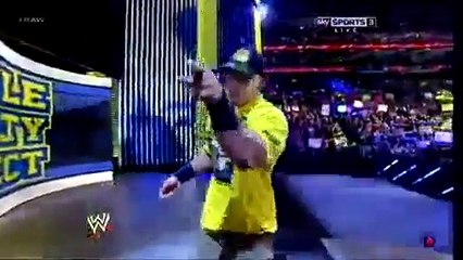 The Rock and John Cena face off and answer questions from Ha