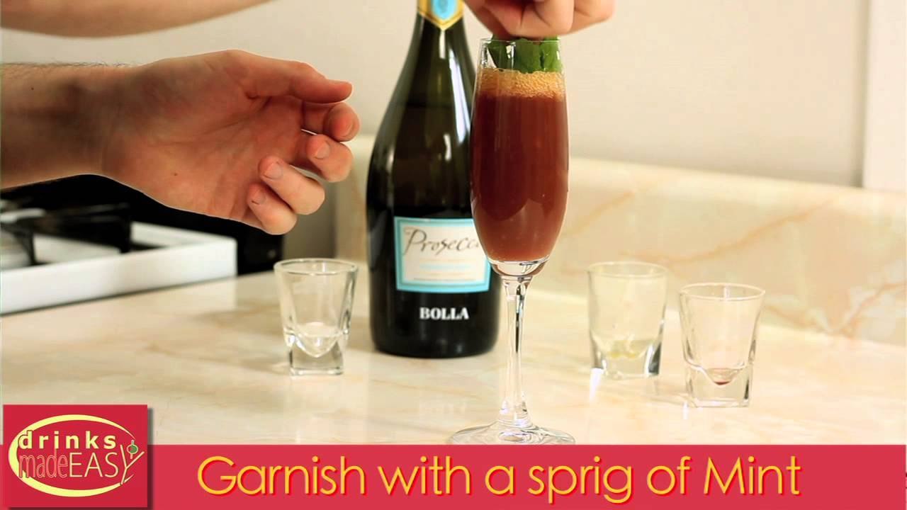 How To Make A Thanksgiving Blissini (Bellini Variation) Cocktail-Drinks Made Easy