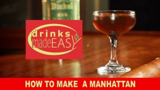 How to make a Manhattan Cocktail with George Dickel Rye Whisky-Drinks Made Easy