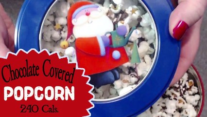 Chocolate Covered Christmas Popcorn | Healthy Meal Prep