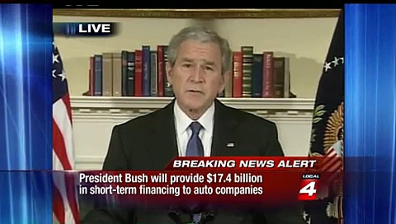 President Bush Announcement Auto Loans TARP Dec 19 2008