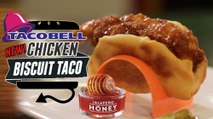 HOW TO MAKE Taco Bell's NEW Chicken Biscuit Taco Recipe Remake  |  HellthyJunkFood