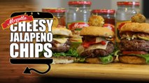 Cheesy Fried Jalapeno Popper Chips & Cheese Stuffed Burger Slider Trio Recipe - HellthyJunkFood