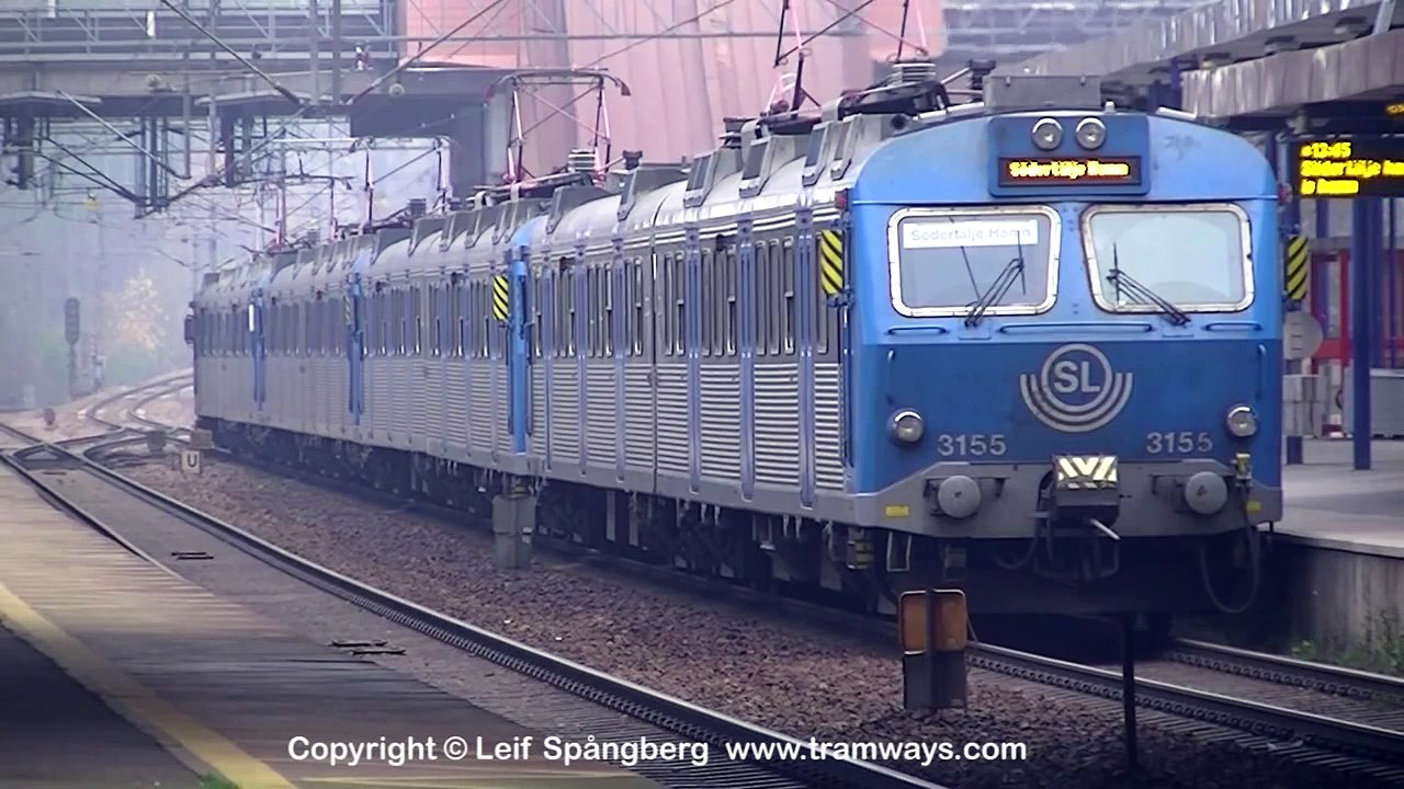 SL X10 commuter trains at Flemingsberg, Stockholm
