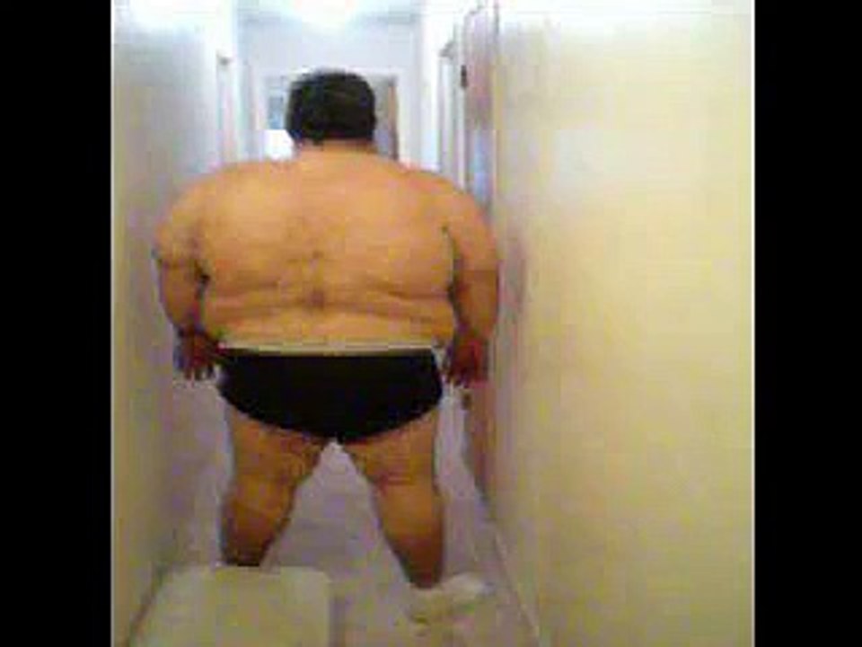 Fat man walking