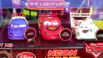 Disney Cars Pixar Disney Store Neon Light Up 3 pk Die Cast S