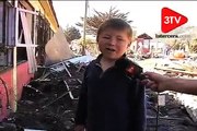 Erdbeben in Chile, Kind zeigt seine Schule und bittet um  Hilfe  - grupo cordillera