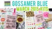 What's Inside: Gossamer Blue Scrapbooking Kit & Exclusive Life Pages (PL style) Kit | MARCH 2015