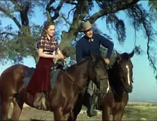 Errol Flynn & Olivia de Havilland Love Scene in DODGE CITY