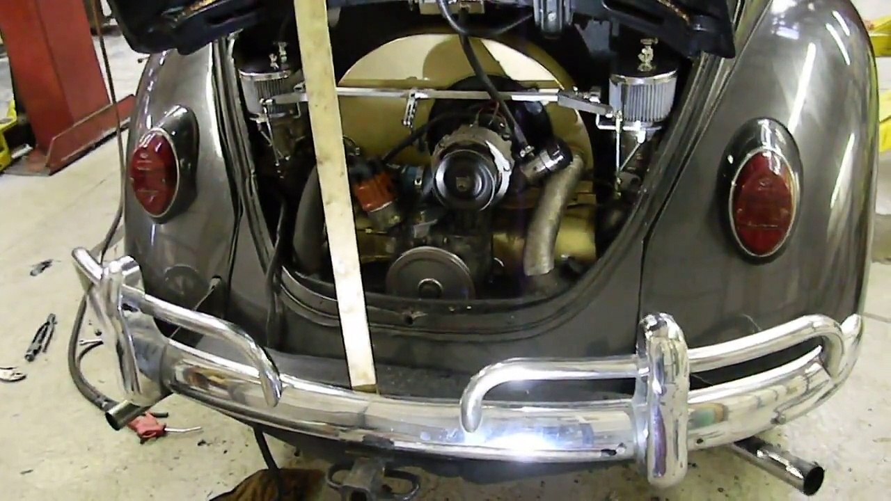 1970 vw beetle 1776cc first run with dual glasspacks