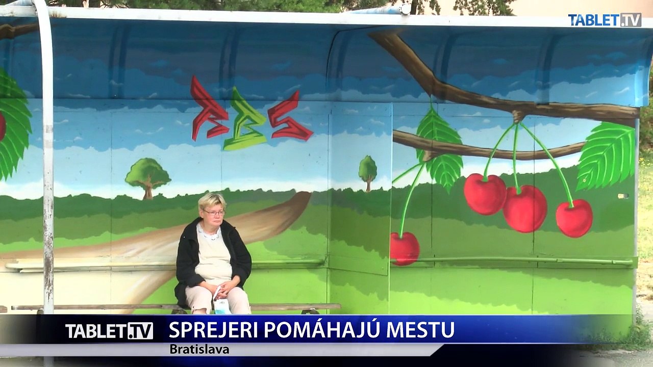 Sprejeri pomáhajú hlavnému mestu, grafitmi zdobia zastávky MHD