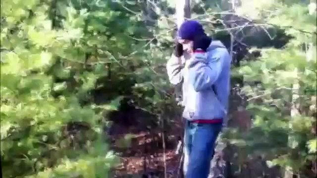 EPIC! Ninja Fail (Guy Jumps From Tree, Breaks Smaller Tree in Half FAIL)