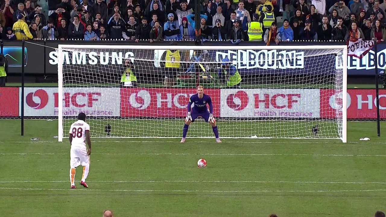 Joe Hart Scores and Saves Penalty v Roma